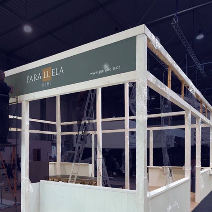 EXHIBITION STAND STICKERS <br /> // CUT FOIL // INSTALLATION